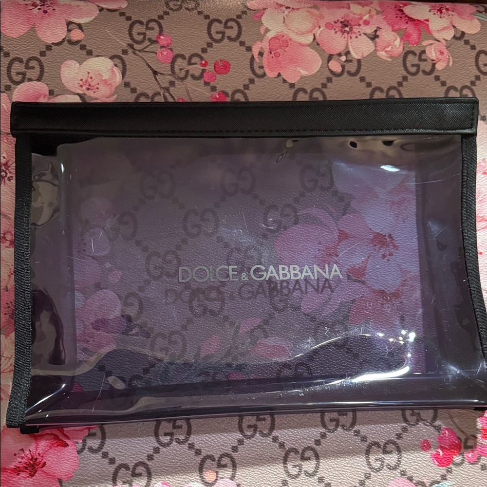 Dolce & Gabbana Black Transparent Pouch NEW !!